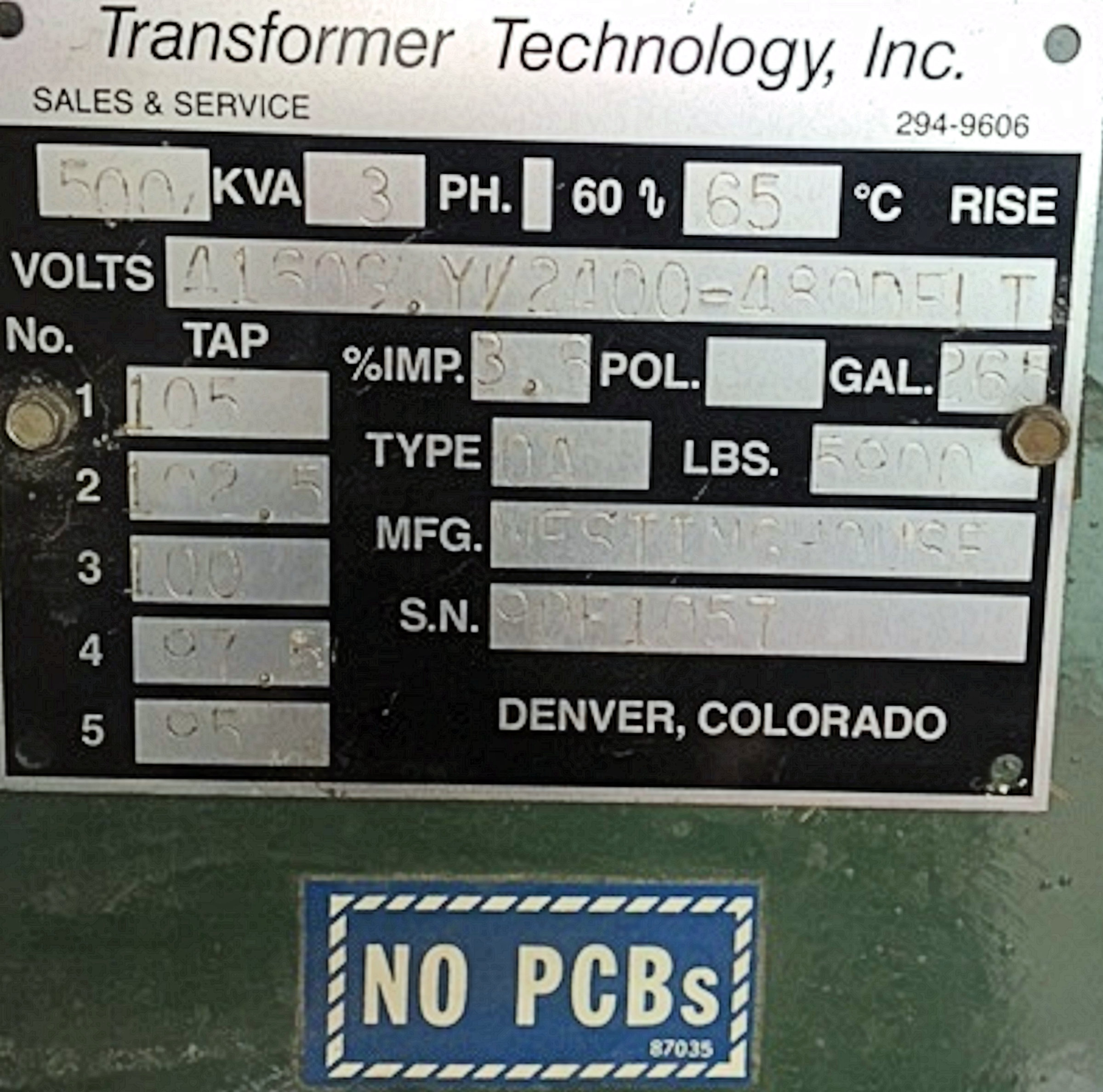 Westinghouse Transformer Technology 500 Kva Transformers)
